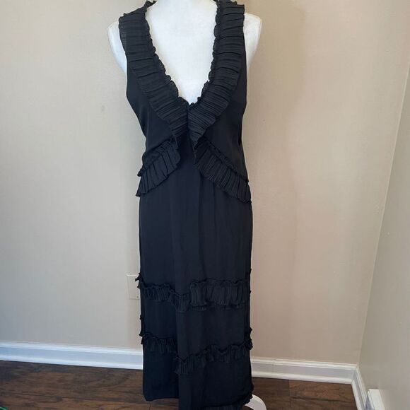 NEW! Storets| Ruffled| Maxi| V neck| Small| Has stretch| Thick Quality Cotton - Picture 10 of 13